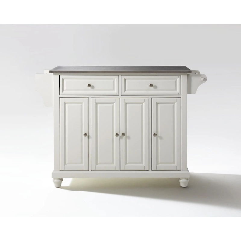 Crosley Cambridge Stainless Steel Top Full Size Kitchen Island/Cart - 18d x 51.5w x 36h
