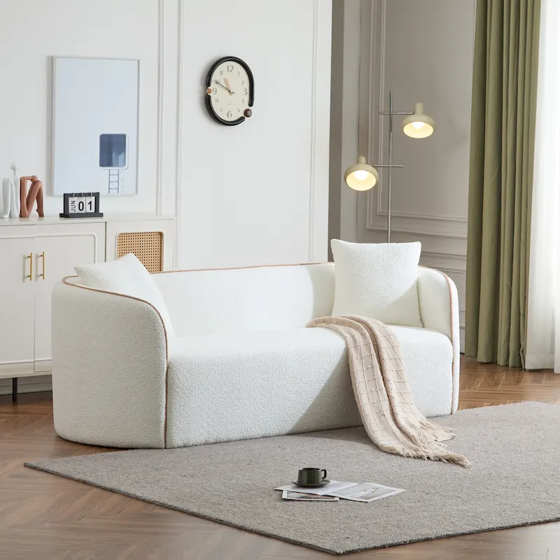 Christopher Knight Home - Tonson 82 Boucle Curved 3-Seater Sofa