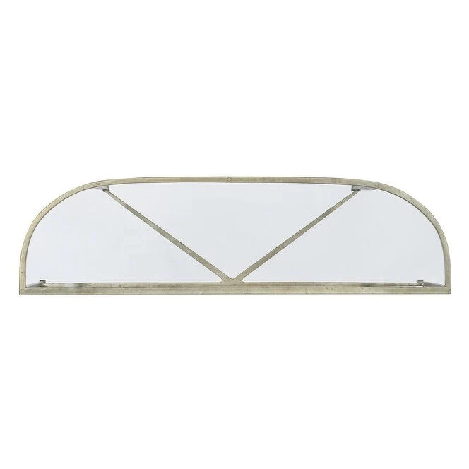 Clear Glass Top Sofa Table with Iron X-Frame, Single