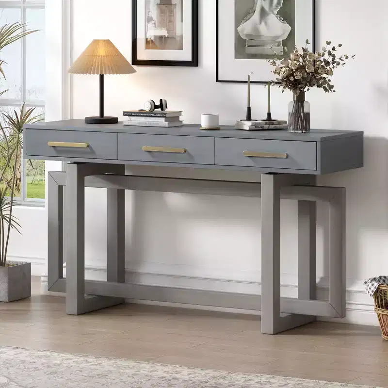 Elegant Console Table with Three Drawers