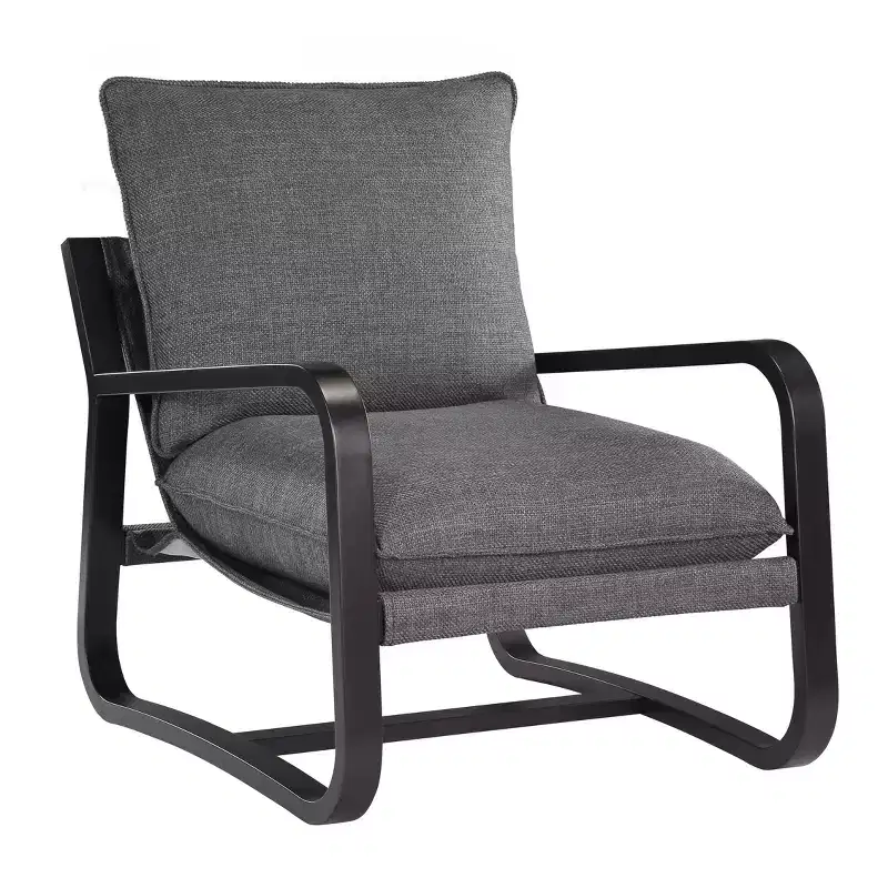 Barcelona Sling Accent Chair – Polyester Fabric, Bronze Powder-Coated Metal Frame, 300 lb