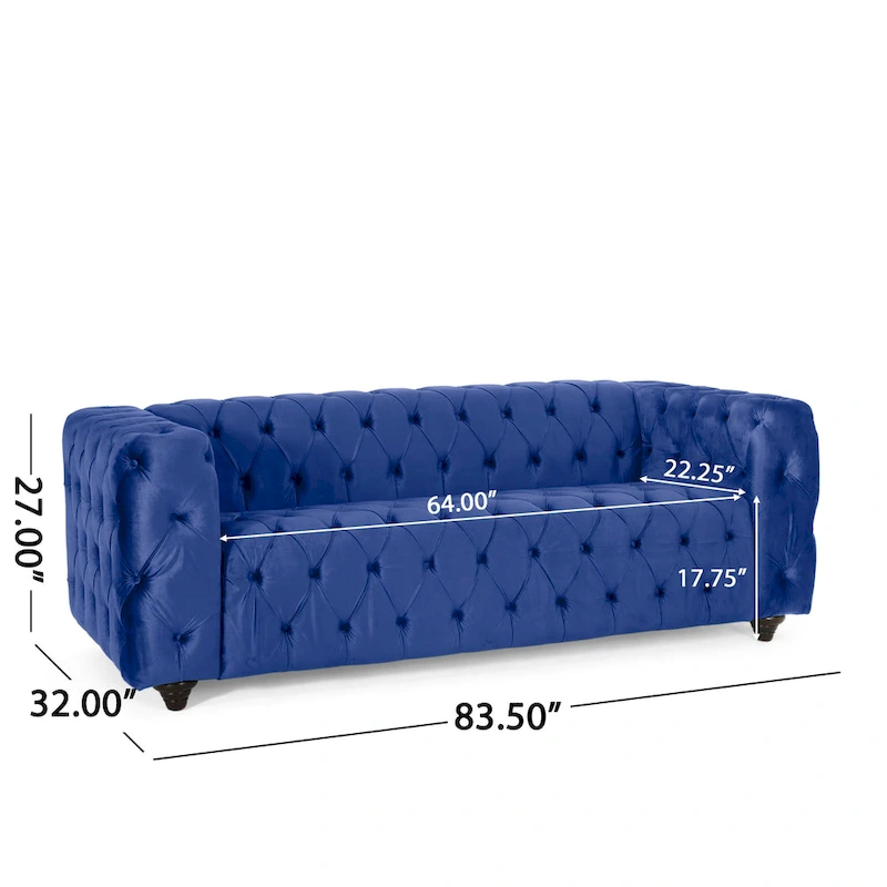 Sagewood Transitional Deeply Tufted Sofa by Christopher Knight Home
