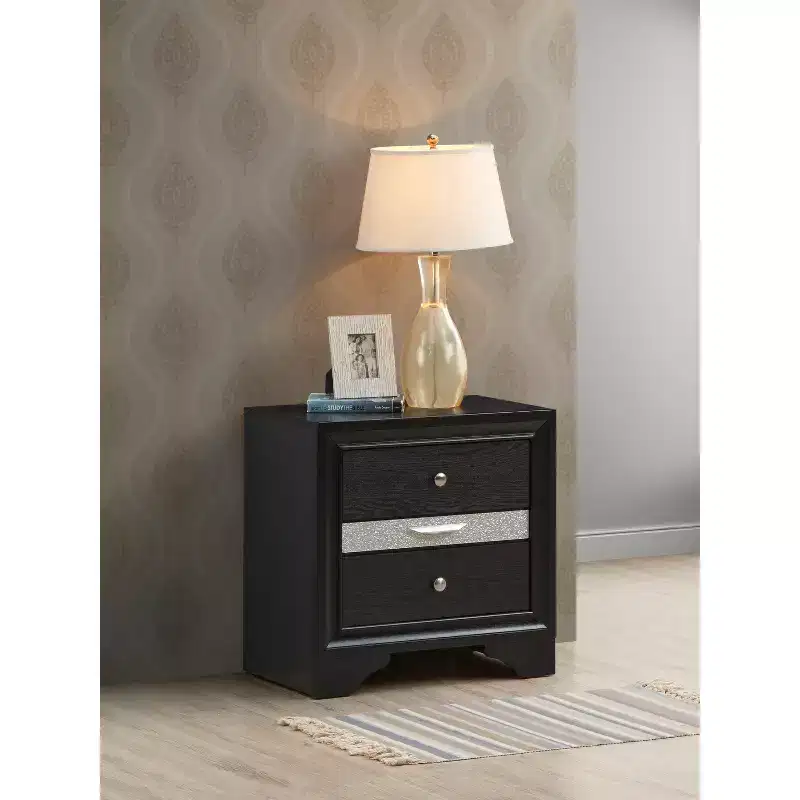 HomeStock Rectangle Sandle Wood Nighstand For Living Room and Bedroom