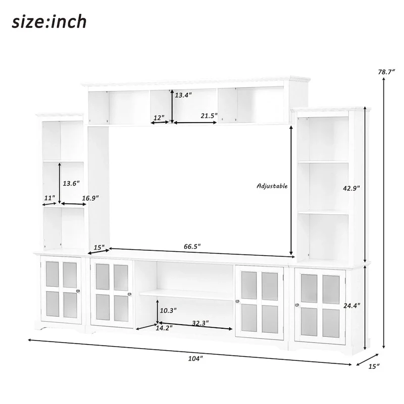 Modern Minimalism Style Entertainment Wall and TV Stand