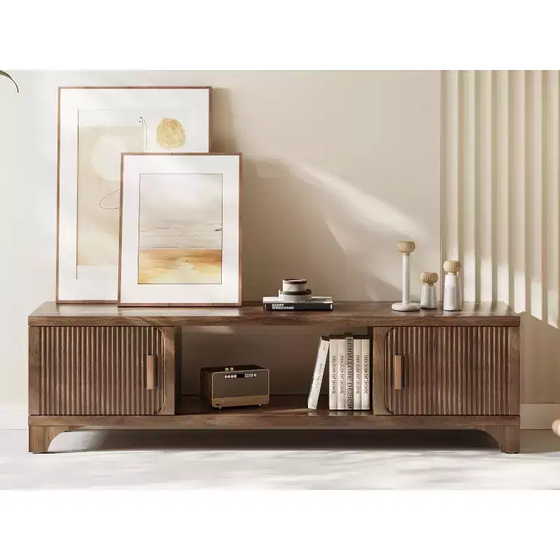 Mid-Century Modern TV Stand for 55–65