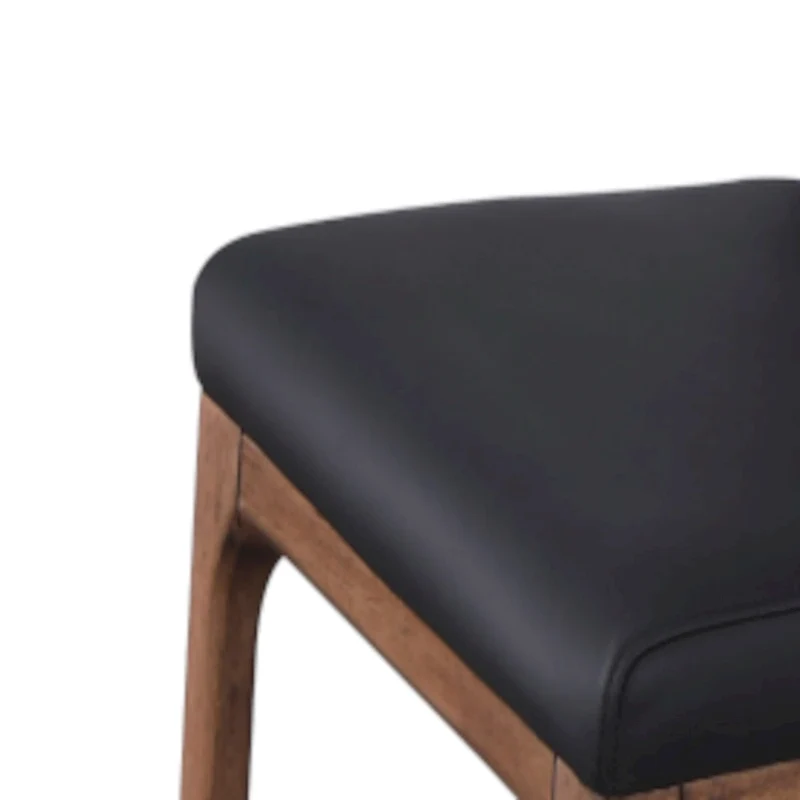 Somette Modern Contour Back Side Chair with Wood Base, Set of 2