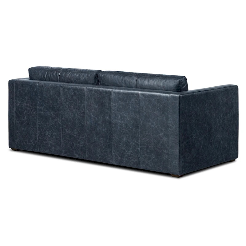 Poly & Bark Napa 82 Leather Pull-Out Convertible Sleeper Sofa - Full Grain Genuine Italian Leather