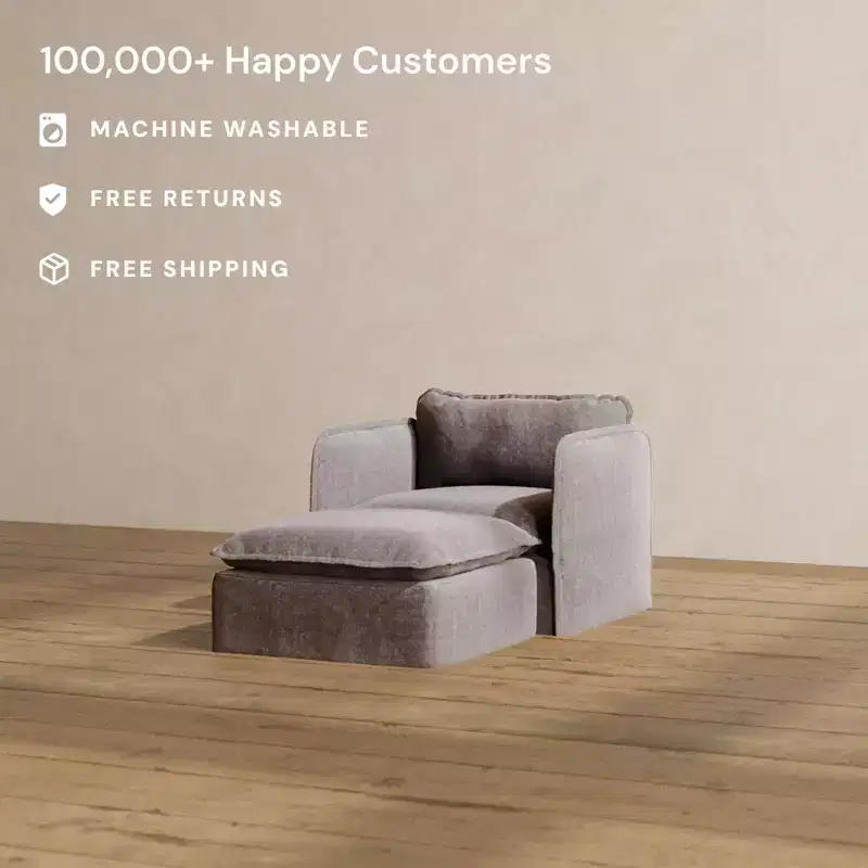 Anabei Modular Washable Chaise Armchair | Memorix+ Seat & Contour Pillow