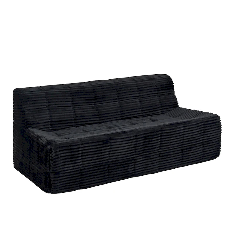 75 Foam 3-Seat Sofa with No Assembly, Space-Saving Design, and Easy Setup