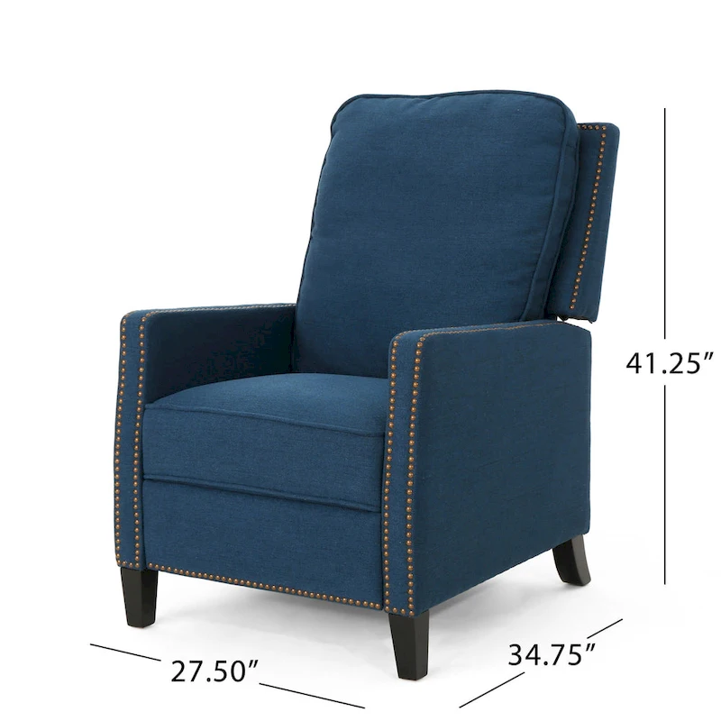 Cecelia Traditional Fabric Pushback Recliner by Christopher Knight Home