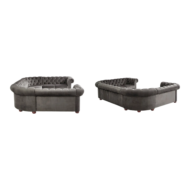 Gdansk 9-Seat U-Shaped Chesterfield Sectional Sofa