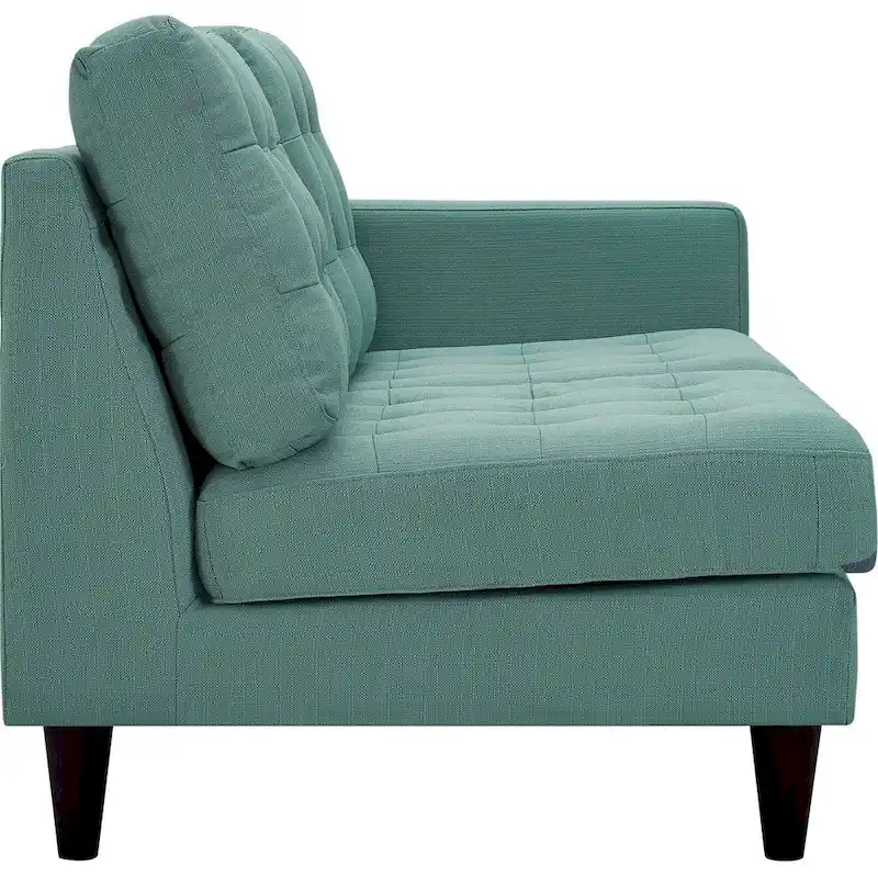 2 Piece Upholstered Fabric Left Facing Bumper Sectional