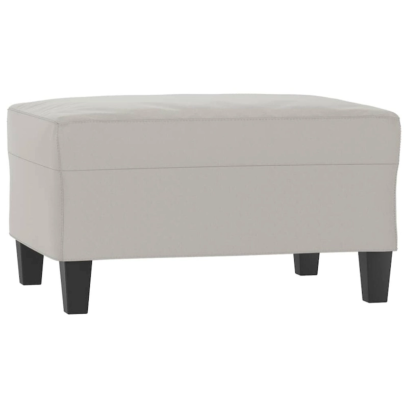 vidaXL Couch Modern Accent Upholstered Chair with Footstool Microfiber Fabric