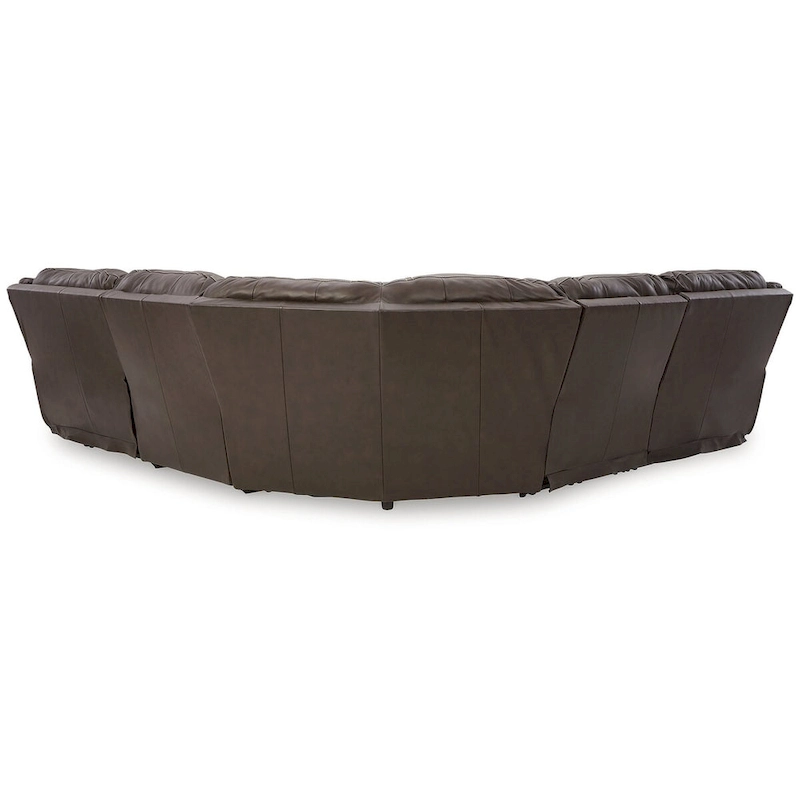 Signature Design by Ashley Dunleith Brown 5-Piece Power Reclining Sectional - 123W x 123D x 43H