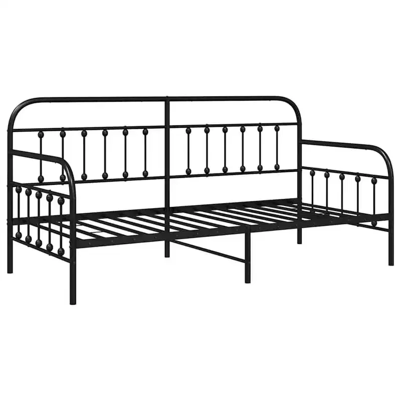 Daybed Frame with Headboard - Black 39.4 x 78.7 without Trundle