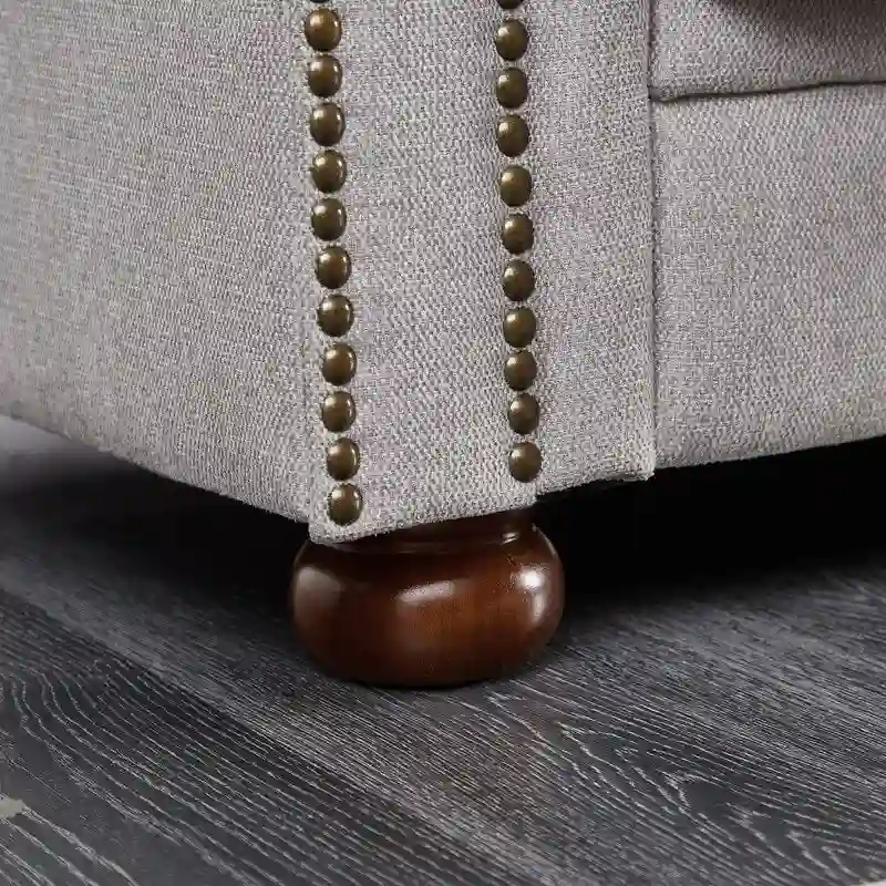 Chesterfield Sofa in Linen Fabric