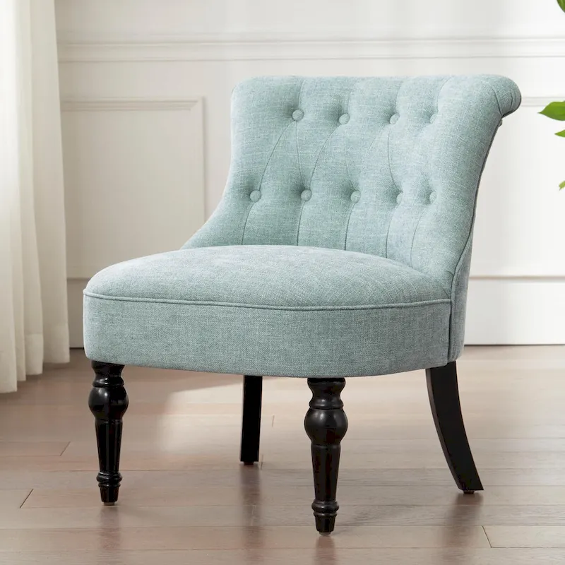Tufted Upholstered Accent Chairs Set of 2