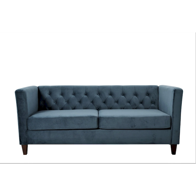 Lisette 73.3 Velvet Square Arm Sofa