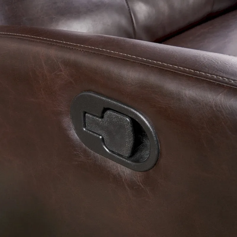 Halima Faux Leather 2-Seater Recliner Club Chair by Christopher Knight Home
