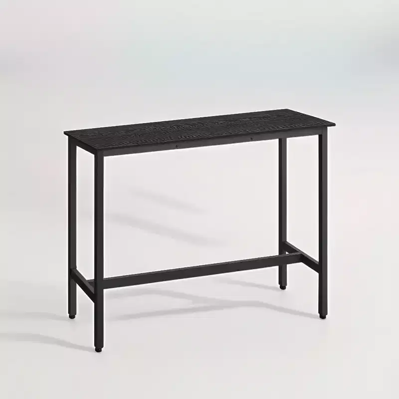 Narrow Long Bar Table - Industrial, Metal Frame, 15.7 x 47.2 x 35.4 in.