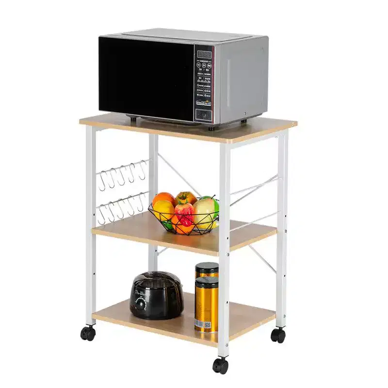 Karl Home Baker's Rack 3-Tier Kitchen Utility Microwave Oven Stand