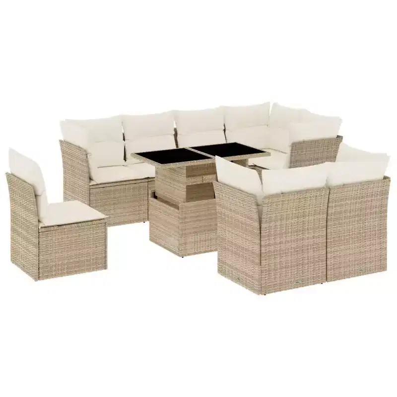 vidaXL Handy Patio Sofa Set with Cushions for Chilling Outside