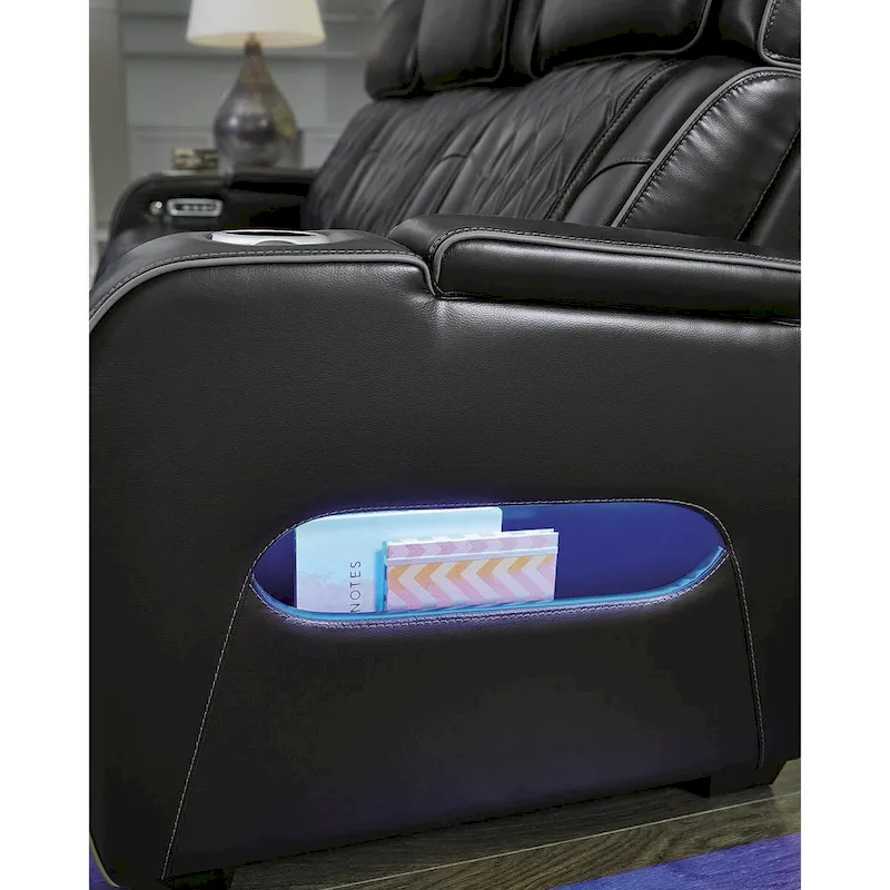 Signature Design by Ashley Boyington Black Power Reclining Sofa - 86W x 38D x 44H