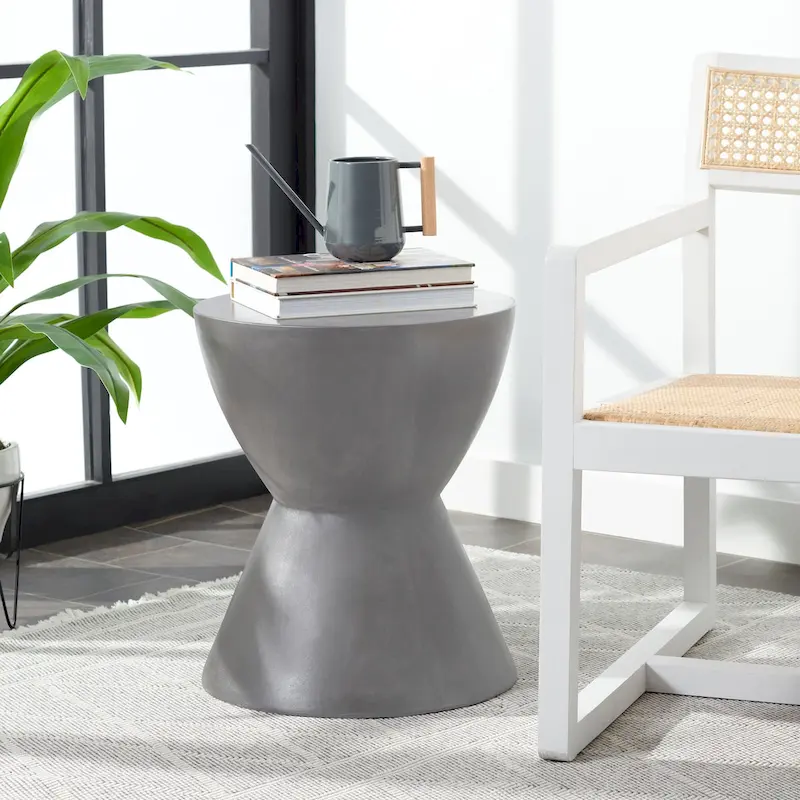 Concrete Indoor/Outdoor Accent Table - 14.9 x 14.9 x 17.7 - 15Wx15Dx18H