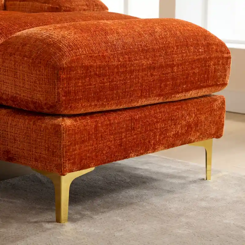 UNITED Modern Large chenille Fabric U-Shape Sectional Sofa
