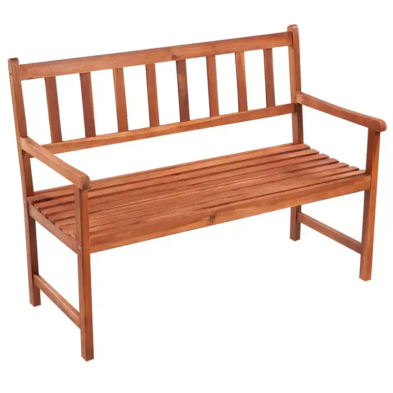 Garden Bench Light brown, Anthracite cushion