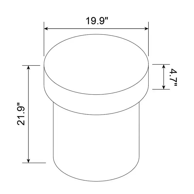 Round Accent Table - Modern Distressed Gray Finish