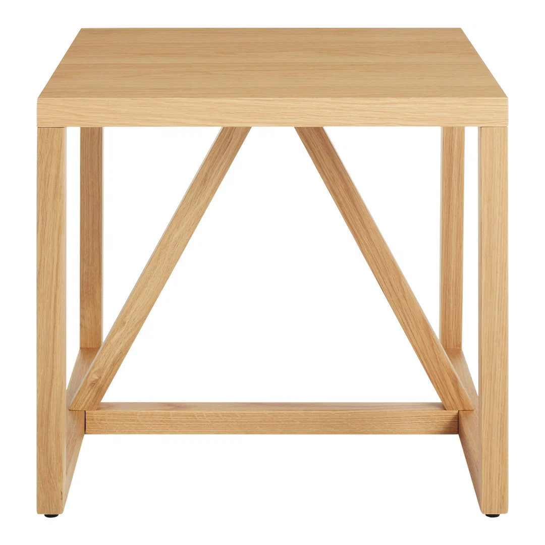 Industrial Steel & MDF Side Table with Powder-Coated Frame for Living Room