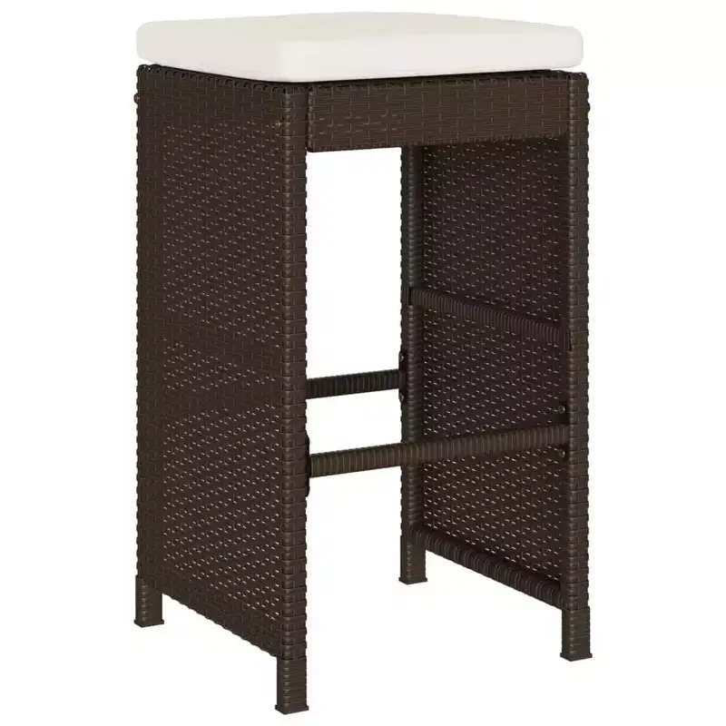 vidaXL Garden Bar Stool Set of 6 PE rattan Standard