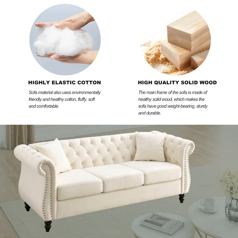 Chesterfield Sofa Grey Living Room