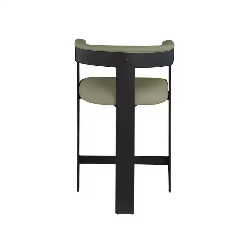 Meridian Furniture,Romeo Olive Green Vegan Leather Counter Stool, Set of 2
