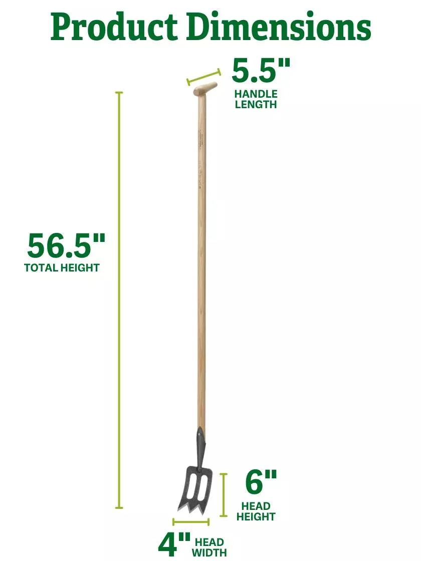 Garden Spork Hand Forged Steel Soil Cultivator Weeding Digging Tool