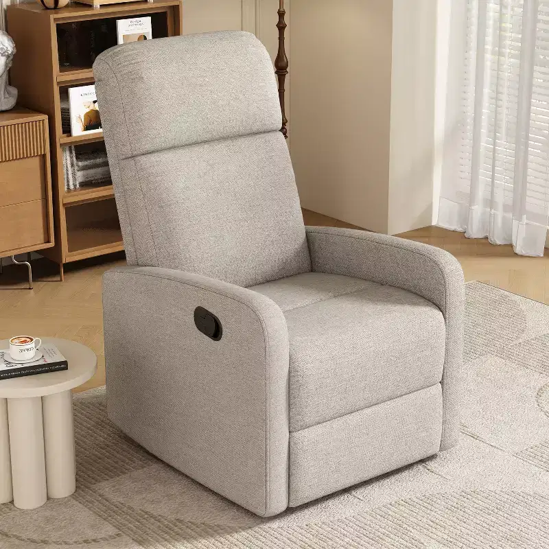 Contemporary Upholstered Recliner Chair with 3 Adjustable Backrest Positions