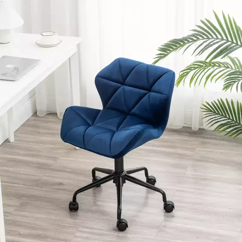 Okak Modern Adjustable Velvet Home Office Desk Chair with Wheels,Diamond Tufted Swivel Task Chair for Office,Study,Studio