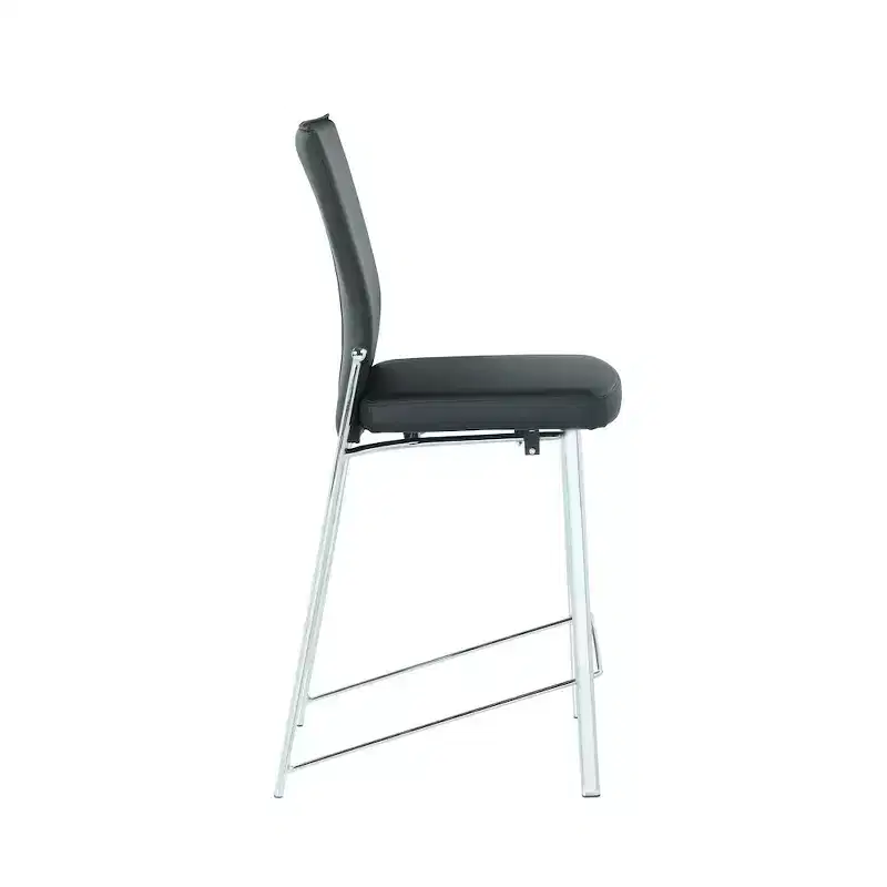 Chintaly Contemporary Motion Back Counter Stool with Chrome Frame