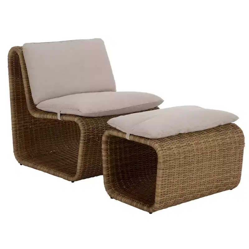 Drew Patio Lounge Set - Indoor/Outdoor - PAT7542 - Natural/Taupe - Safavieh