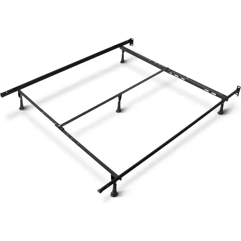 Nestl Adjustable Bed Frame with Center Support Legs, Heavy Duty Metal Platform Bed Frame