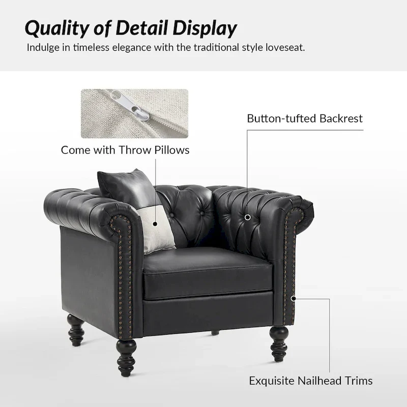 Faustina Traditional Upholstered Armchair with Solid Wood Legs by HULALA HOME