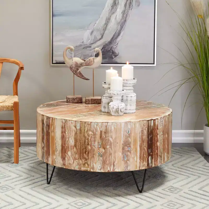 Rustic Mango Wood Coffee Table Brown - Olivia & May