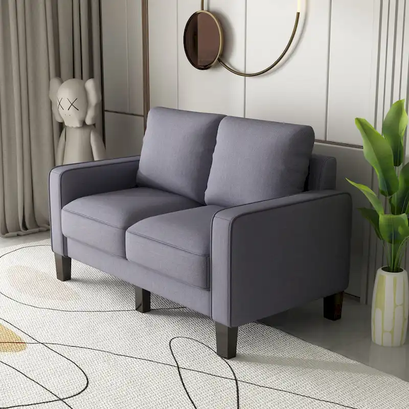 Modern Living Room Furniture Sofa in Beige Fabric 2+3