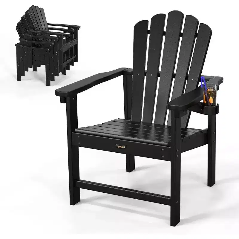 Karl Home 1PCS HDPE Patio Stackable Folding Adirondack Chair