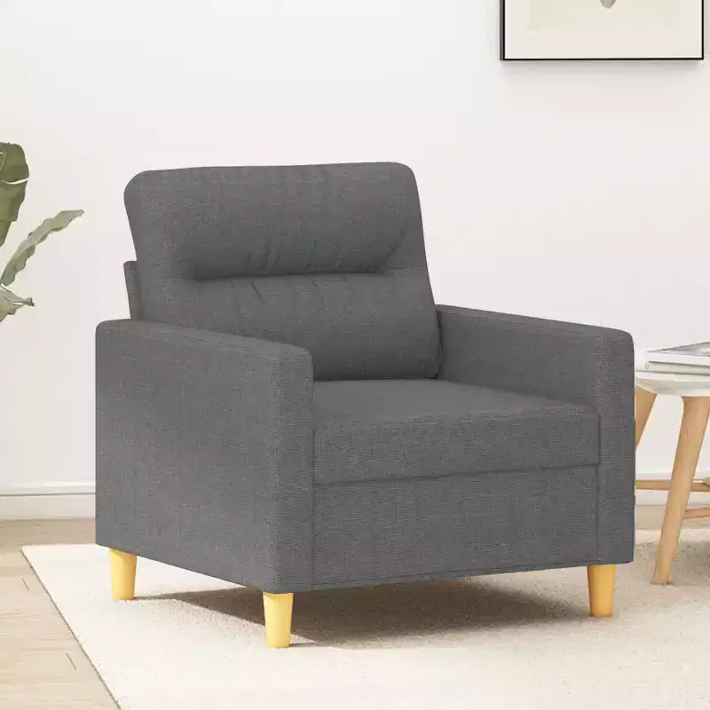 Sofa Chair Dark gray Fabric (100% polyester), metal, textilene