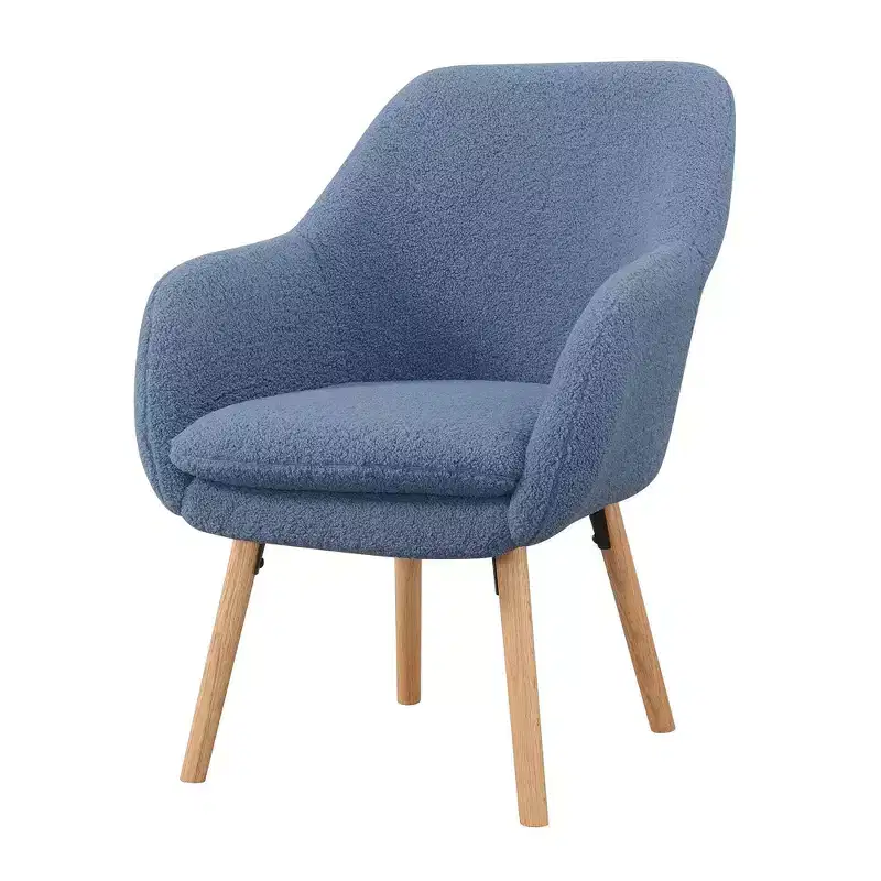 Wingback Faux Shearling Accent Armchair