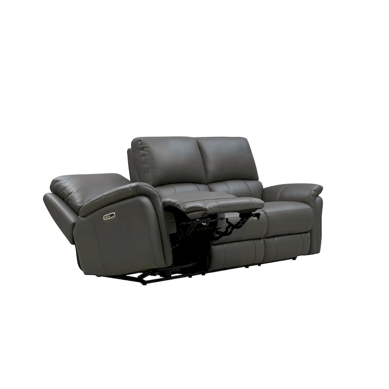 Hydeline Erindale Zero Gravity Power Recline and Headrest Top Grain Leather Sofa