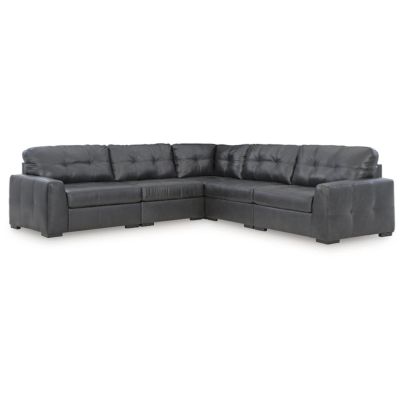 Signature Design by Ashley Brindley Pier Gray 5-Piece Sectional - 128W x 128D x 40H
