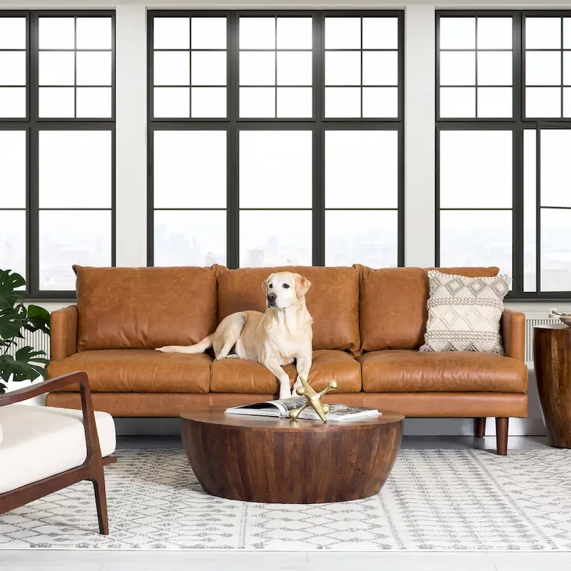 Poly & Bark Girona 88 Sofa - Full Grain Genuine Italian Leather